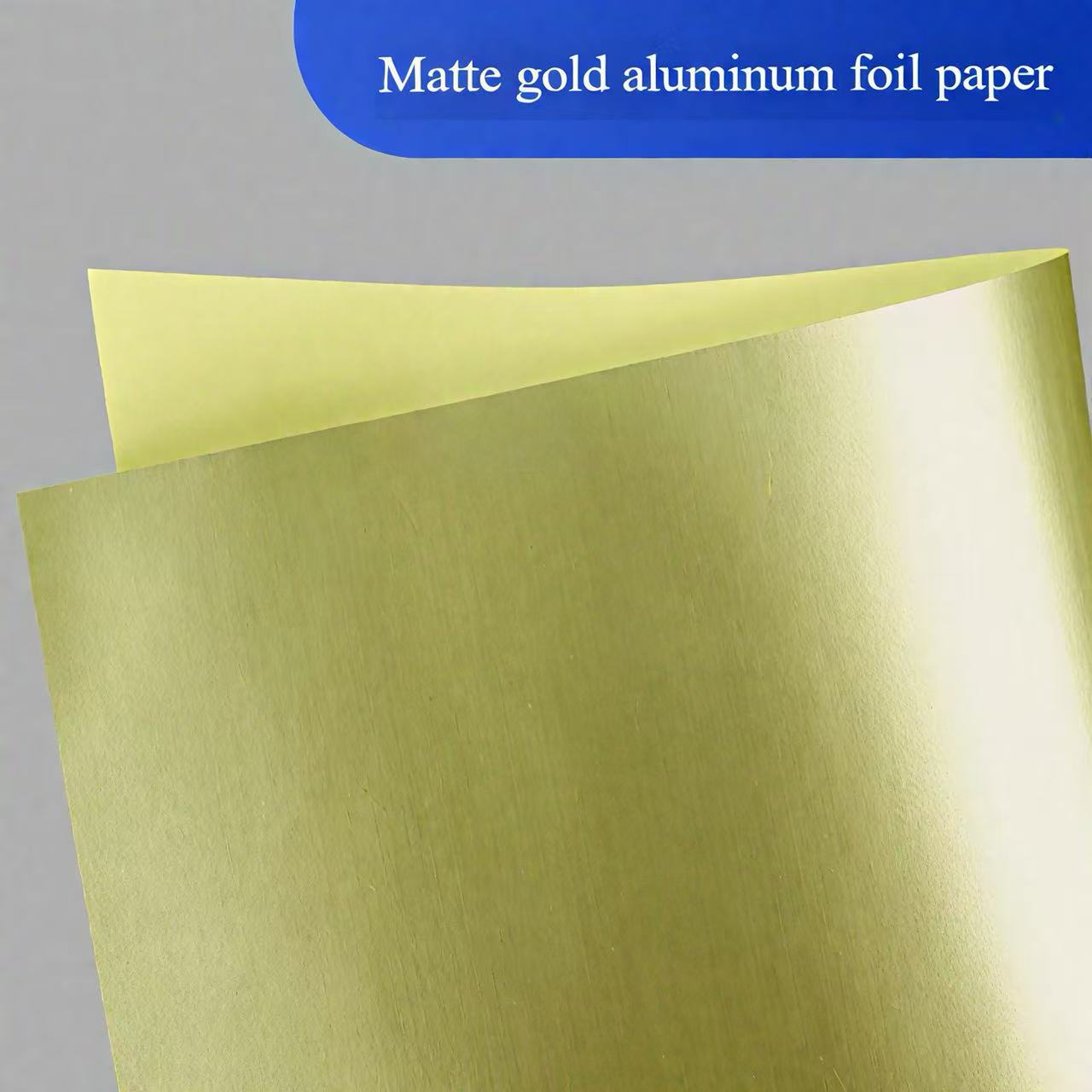 Matte gold aluminum foil paper Self-adhesive sticker