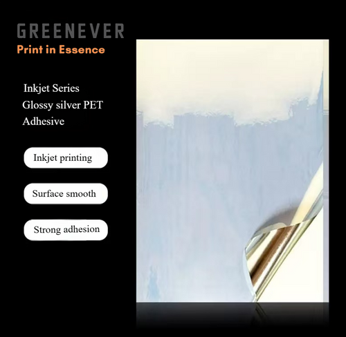 DIY Vinyl stickers Inkjet Glossy silver