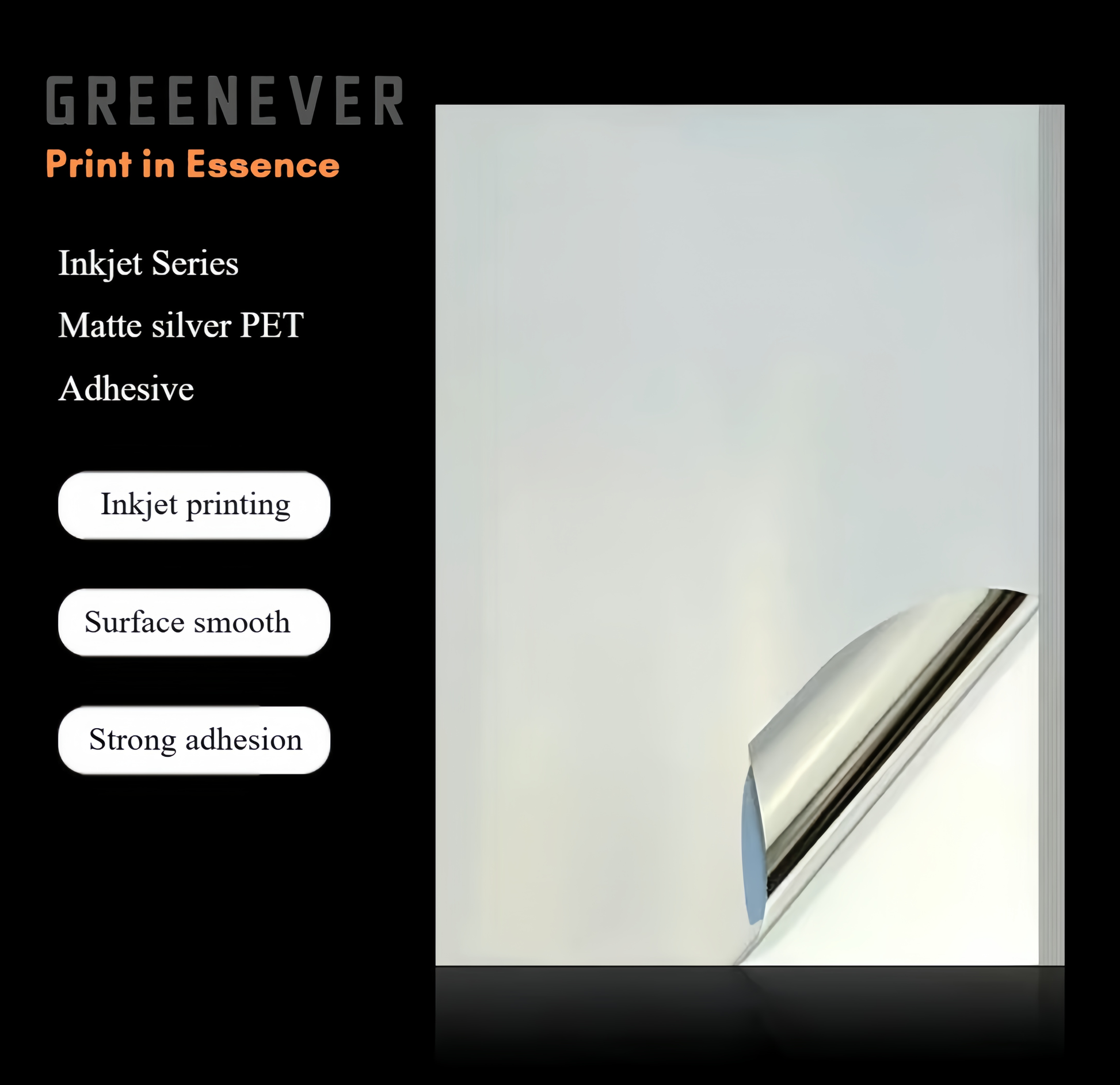DIY Vinyl stickers Inkjet Matte silver